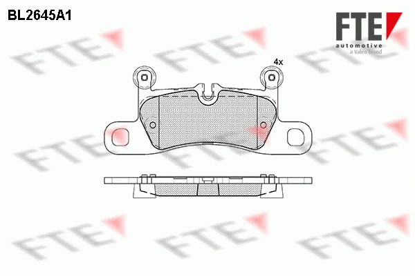 Brake Pad Set, disc brake (BL2645A1)