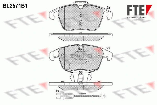 Brake Pad Set, disc brake (BL2571B1)