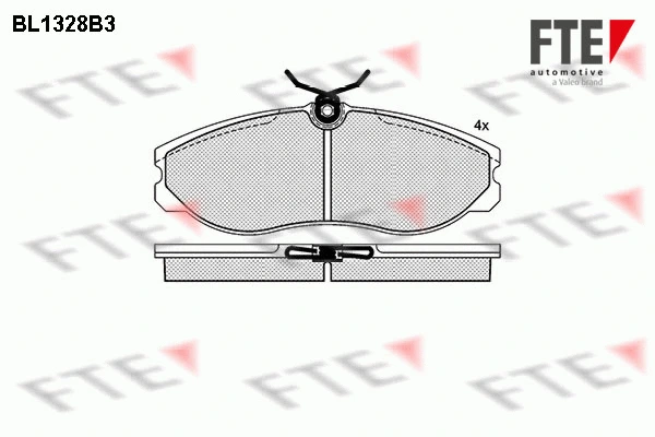 Brake Pad Set, disc brake (BL1328B3)