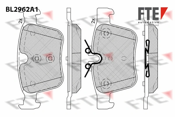 Brake Pad Set, disc brake (BL2962A1)