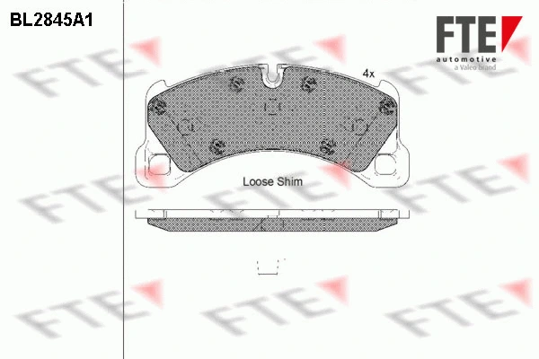 Brake Pad Set, disc brake (BL2845A1)