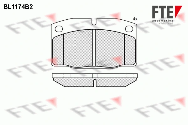 Brake Pad Set, disc brake (BL1174B2)