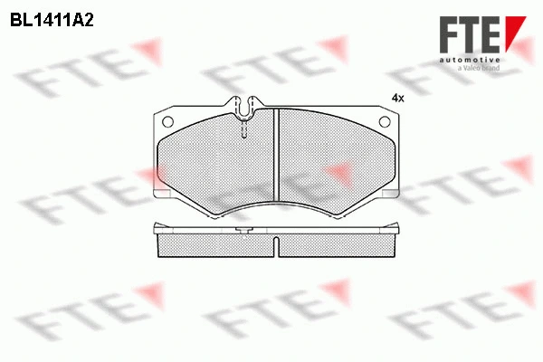 Brake Pad Set, disc brake (BL1411A2)