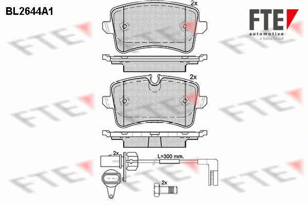 Brake Pad Set, disc brake (BL2644A1)
