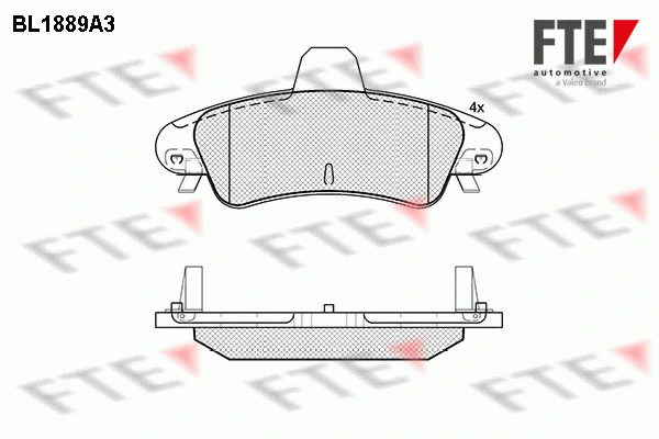 Brake Pad Set, disc brake (BL1889A3)
