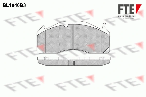 Brake Pad Set, disc brake (BL1946B3)