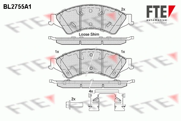 Brake Pad Set, disc brake (BL2755A1)