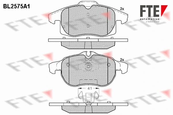 Brake Pad Set, disc brake (BL2575A1)