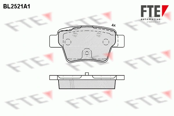 Brake Pad Set, disc brake (BL2521A1)