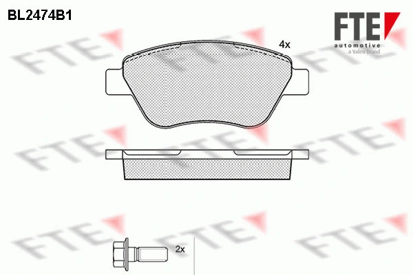 Brake Pad Set, disc brake (BL2474B1)