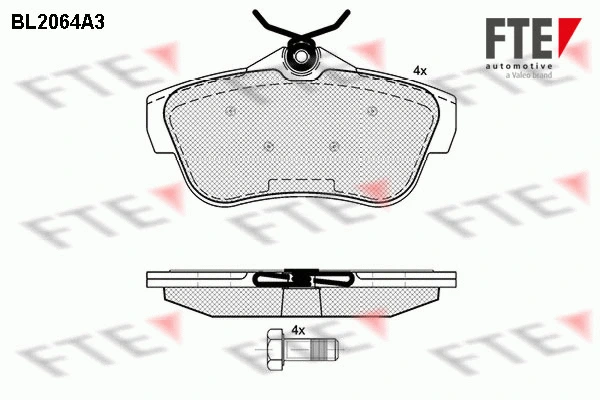 Brake Pad Set, disc brake (BL2064A3)