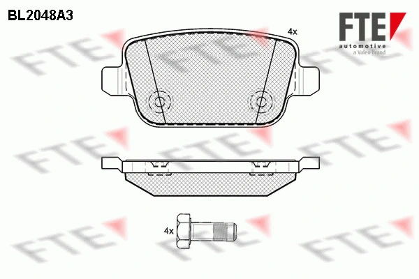 Brake Pad Set, disc brake (BL2048A3)