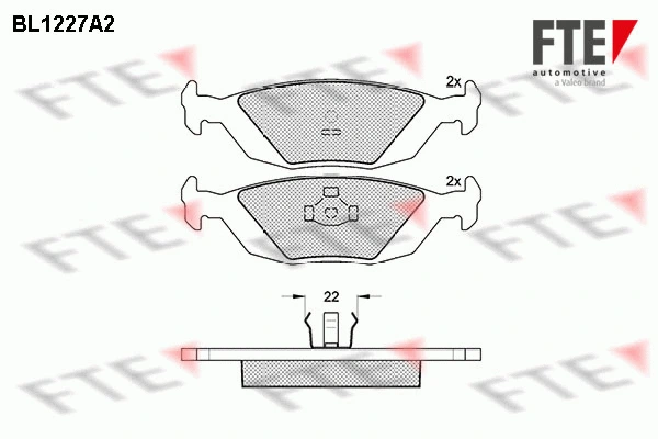Brake Pad Set, disc brake (BL1227A2)