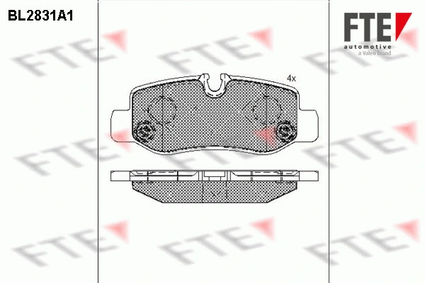 Brake Pad Set, disc brake (BL2831A1)