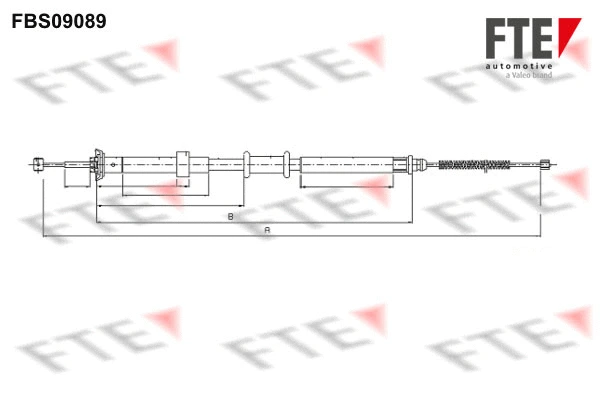 Cable Pull, parking brake (FBS09089)