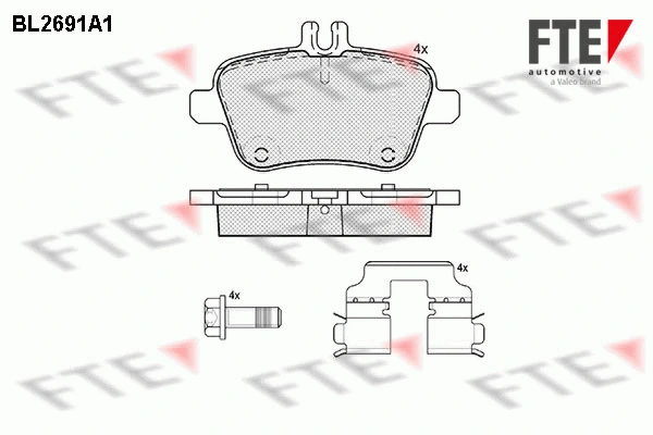 Brake Pad Set, disc brake (BL2691A1)