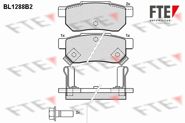 Brake Pad Set, disc brake (BL1288B2)
