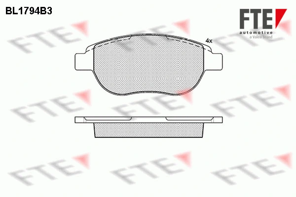 Brake Pad Set, disc brake (BL1794B3)