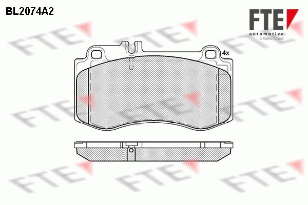 Brake Pad Set, disc brake (BL2074A2)