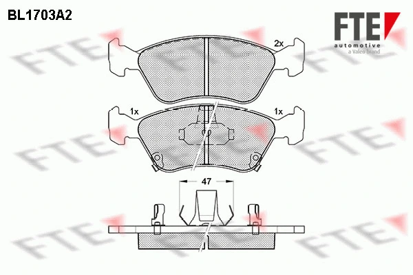 Brake Pad Set, disc brake (BL1703A2)