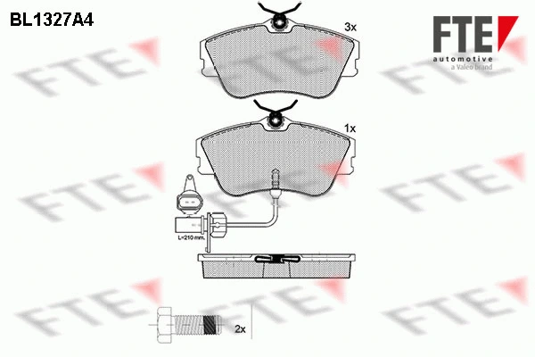Brake Pad Set, disc brake (BL1327A4)