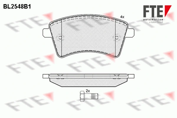 Brake Pad Set, disc brake (BL2548B1)