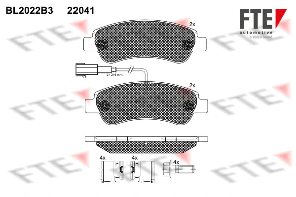 Brake Pad Set, disc brake (BL2022B3)