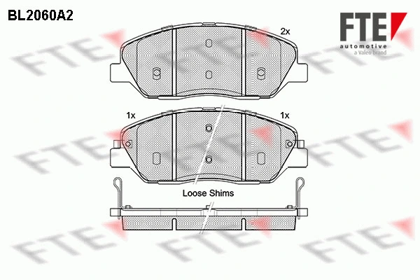 Brake Pad Set, disc brake (BL2060A2)