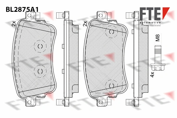 Brake Pad Set, disc brake (BL2875A1)