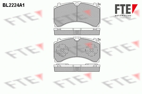 Brake Pad Set, disc brake (BL2224A1)