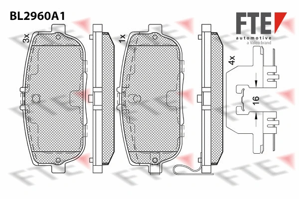 Brake Pad Set, disc brake (BL2960A1)