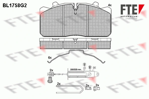 Brake Pad Set, disc brake (BL1758G2)