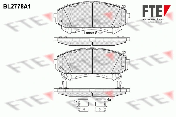 Brake Pad Set, disc brake (BL2778A1)