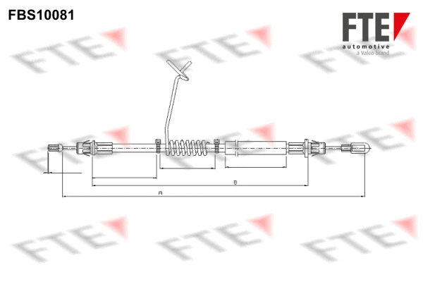 Cable Pull, parking brake (FBS10081)