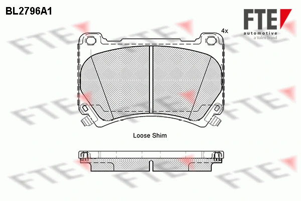 Brake Pad Set, disc brake (BL2796A1)