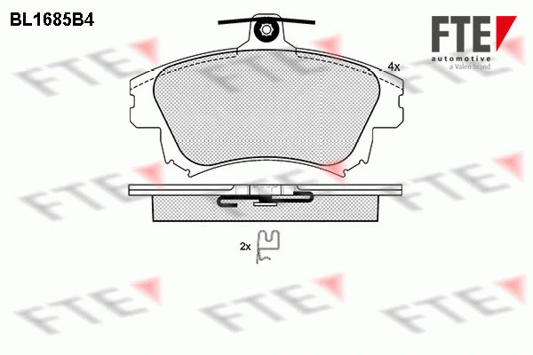 Brake Pad Set, disc brake (BL1685B4)