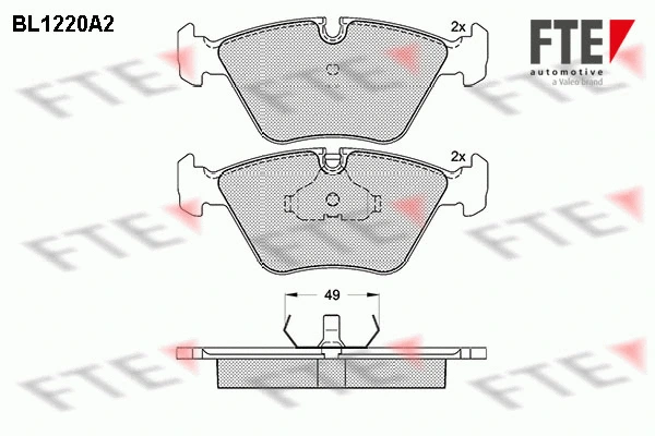 Brake Pad Set, disc brake (BL1220A2)
