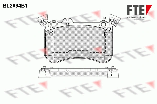 Brake Pad Set, disc brake (BL2694B1)