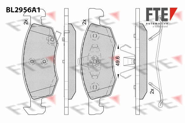 Brake Pad Set, disc brake (BL2956A1)