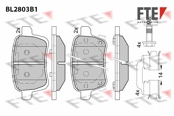 Brake Pad Set, disc brake (BL2803B1)