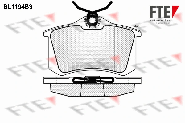 Brake Pad Set, disc brake (BL1194B3)