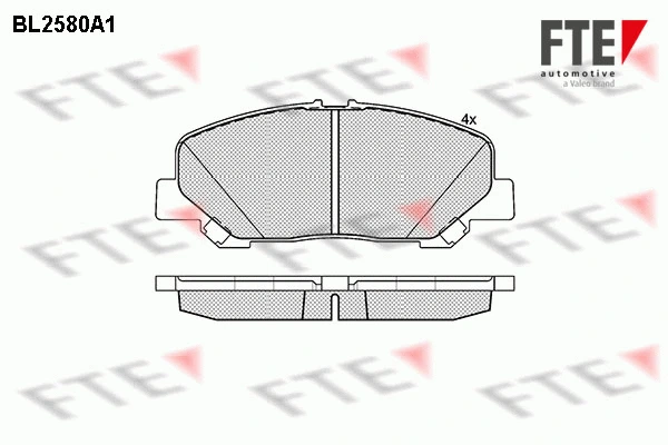 Brake Pad Set, disc brake (BL2580A1)