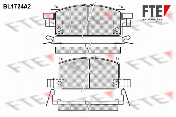 Brake Pad Set, disc brake (BL1724A2)