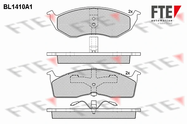 Brake Pad Set, disc brake (BL1410A1)