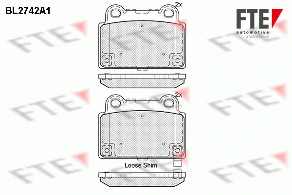 Brake Pad Set, disc brake (BL2742A1)