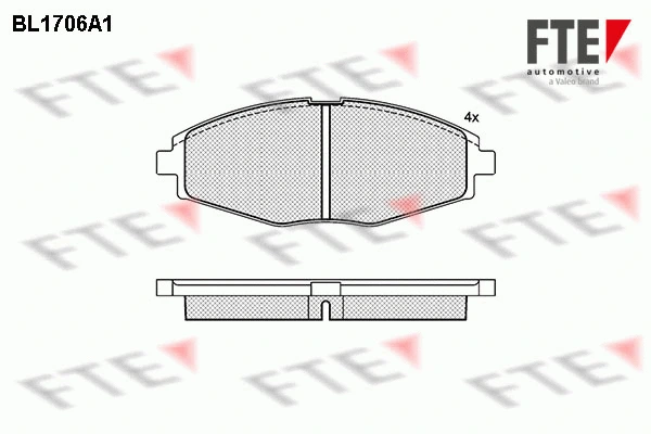 Brake Pad Set, disc brake (BL1706A1)