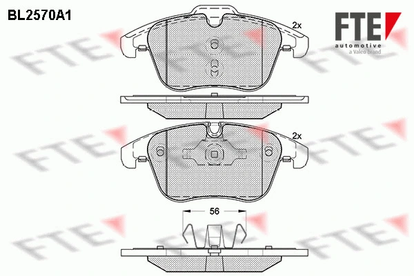 Brake Pad Set, disc brake (BL2570A1)