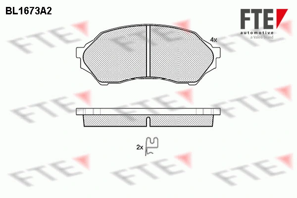 Brake Pad Set, disc brake (BL1673A2)