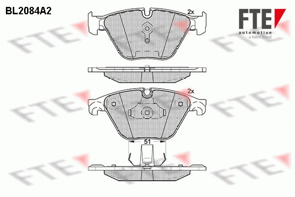 Brake Pad Set, disc brake (BL2084A2)