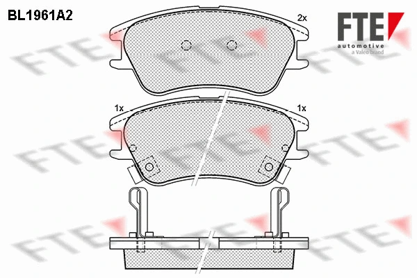 Brake Pad Set, disc brake (BL1961A2)